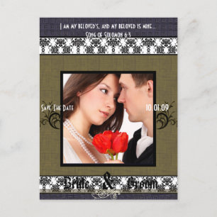 Carte Postale Faire-part Sauvegardez la date avec votre photo