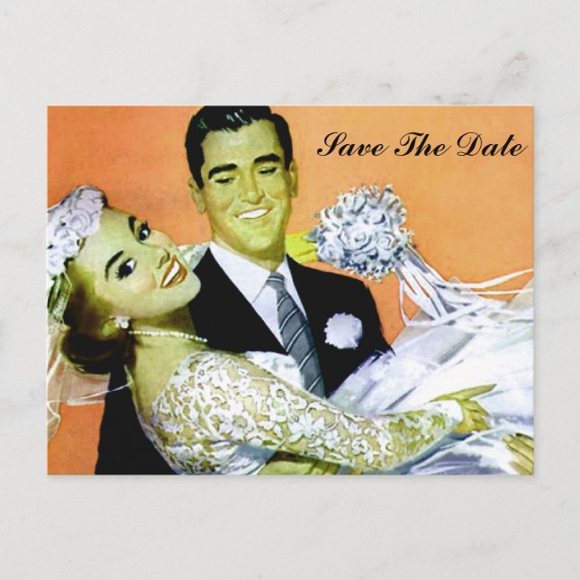 Carte Postale Faire-part sauver la date (Devant)