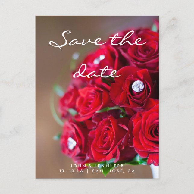 Carte Postale Faire-part Sauver la date (Devant)