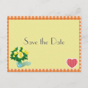 Carte Postale Faire-part Sauver la date de mariage de style country