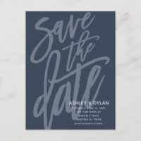 Sauver la date Écriture manuscrite moderne Denim B