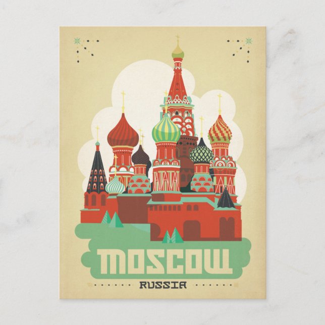 Carte Postale Faire-part Sauver la date | Moscou, Russie (Devant)