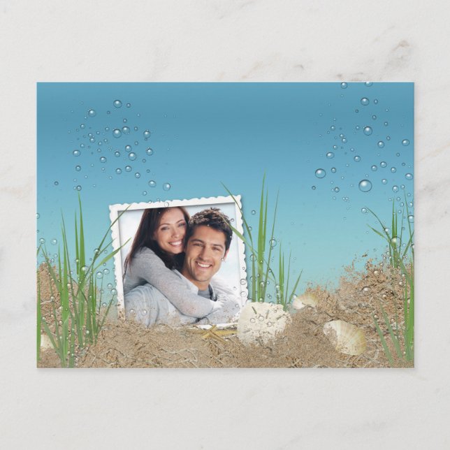 Carte Postale Faire-part Sauver la date nautique (Devant)