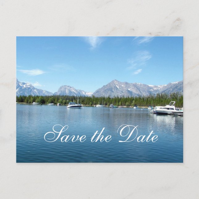 Carte Postale Faire-part Sauvez la date, Grand Teton National Park. (Devant)