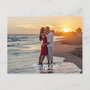 Carte Postale Faire-part Sauvez la photo de mariage de date