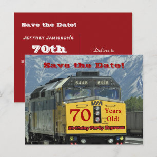 Carte Postale Faire-part Sauvez l'invitation de fête du 80e anniversaire