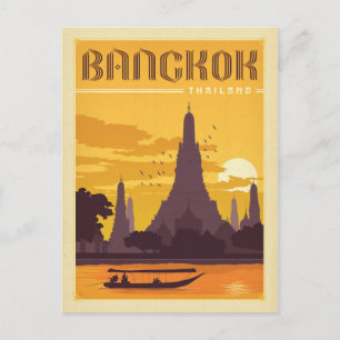 Carte Postale Faire-part Save the date Bangkok, Thaïlande