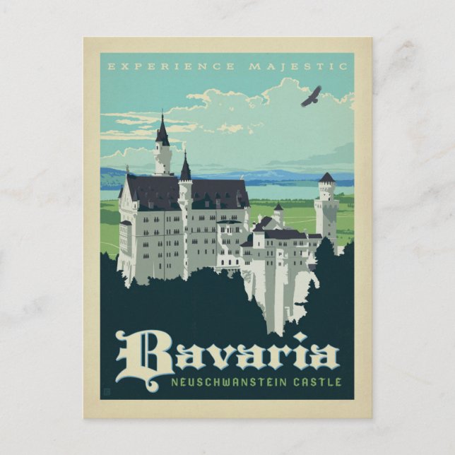 Carte Postale Faire-part Save the date | Bavière, Château de Neuschwanstein (Devant)