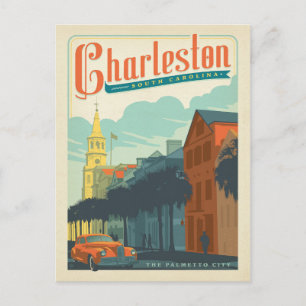 Carte Postale Faire-part Save the date   Charleston, SC Le Palmetto City