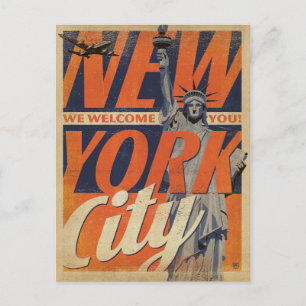 Carte Postale Faire-part Save the date   NYC - Nous Vous Accueillons !