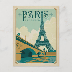 Carte Postale Faire-part Save the date Paris France - Tour Eiffel