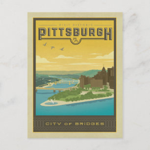 Carte Postale Faire-part Save the date Pittsburgh, PA - Ville des ponts
