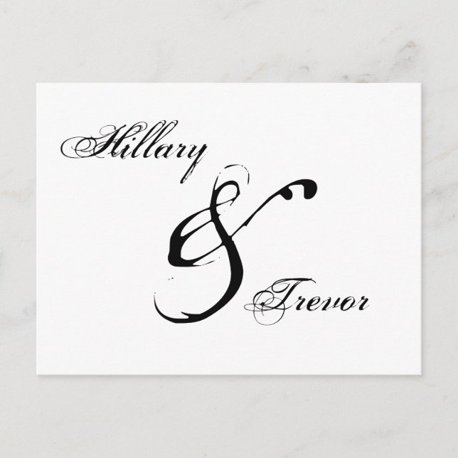 Carte Postale Faire-part Save the date. Remerciements pour mariage (Devant)