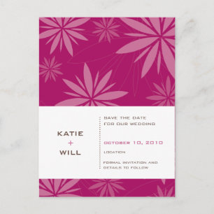 Carte Postale Faire-part SAVE THE DATE :: vitalité fuschia