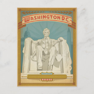Carte Postale Faire-part Save the date Washington, D.C. - Abe Lincoln