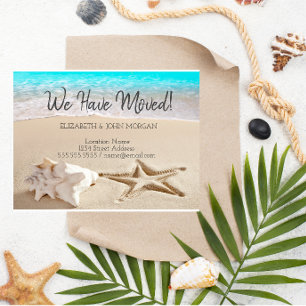 Carte Postale Faire-part Seashells Beach Moving