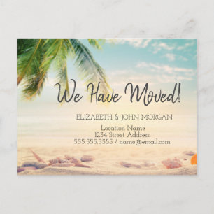 Carte Postale Faire-part Seashells Beach PalmMoving