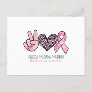 Carte Postale Faire-part Sensibilisation au cancer du sein Empreinte de léo