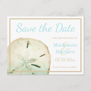 Carte Postale Faire-part Simple Beach Theme Enregistrer la date