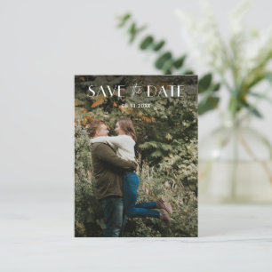 Carte Postale Faire-part Simple budget photo mariage Enregistrer la date