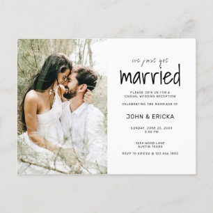Carte Postale Faire-part Simple Mariage Casual On Se Marie