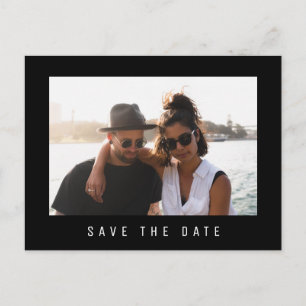 Carte Postale Faire-part Simple minimaliste mariage photo date de sauvegard