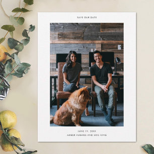 Carte Postale Faire-part Simple notification de date de mariage