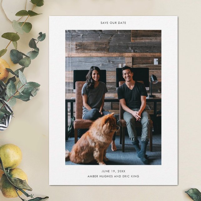 Carte Postale Faire-part Simple notification de date de mariage (Créateur téléchargé)