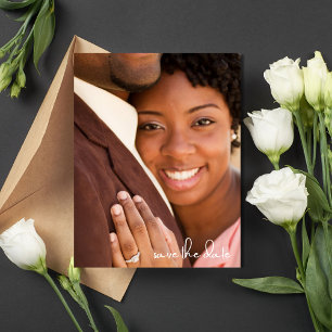 Carte Postale Faire-part Simple photo Budget Mariage Enregistrer la date