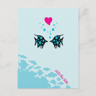 Carte Postale Faire-part Sous la mer Enregistrer la date