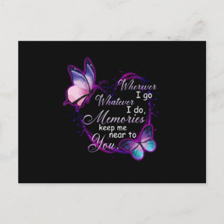 Carte Postale Faire-part Souvenirs me gardent près de toi