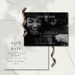 Carte Postale Faire-part Stylish Calendar Photo Wedding Save The Date