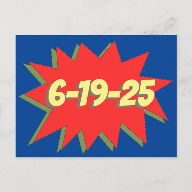 Carte Postale Faire-part Superhero Comic Enregistrer La Date (Devant)