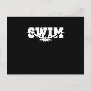 Carte Postale Faire-part Swim Swimmers Compétitivité Natation Athlétisme Ca
