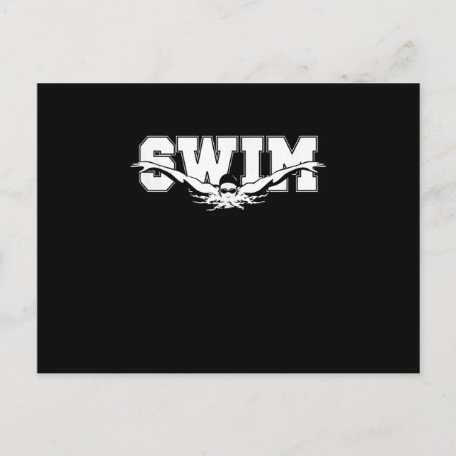 Carte Postale Faire-part Swim Swimmers Compétitivité Natation Athlétisme Ca (Devant)