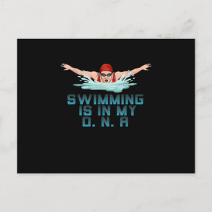 Carte Postale Faire-part Swimming Is