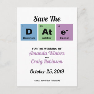 Carte Postale Faire-part Tableau périodique des éléments