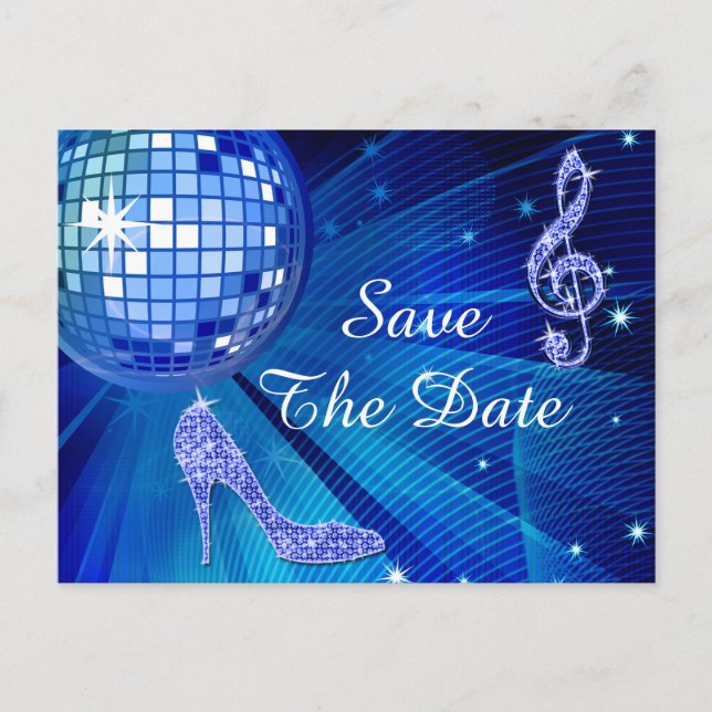 Carte Postale Faire-part Talons Aiguilles Pailletés 60e Anniversaire Save T (Devant)
