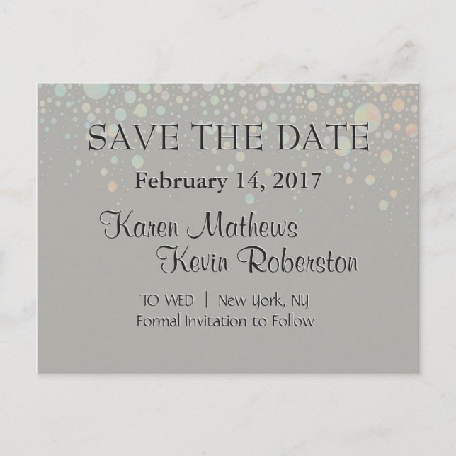 Carte Postale Faire-part Tan Parties scintillant Stars (Devant)