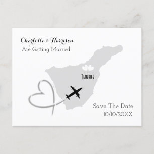 Carte Postale Faire-part Tenerife Mariages de Destination Sauver la Date