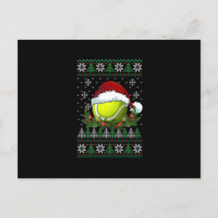 Carte Postale Faire-part Tennis Vilain Noël Père Noël Famille Pyjama Xma