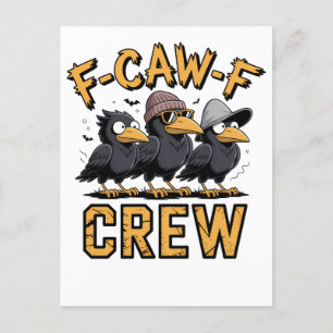 Carte Postale Faire-part Tenue drôle assortie pour cousins F-Caw-F Crew