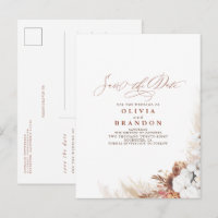 Terracotta Floral Boho Exotique Enregistrer La Dat