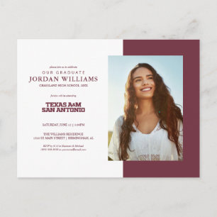 Carte Postale Faire-part Texas A&M San Antonio