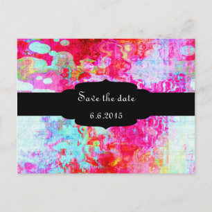 Carte Postale Faire-part Texture rouge rose