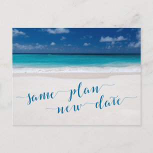 Carte Postale Faire-part Thème de plage Enregistrer la date Même plan Nouve