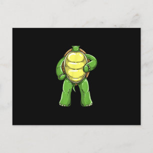 Carte Postale Faire-part Tortue sans tête cool Halloween Costume drôle Lazy