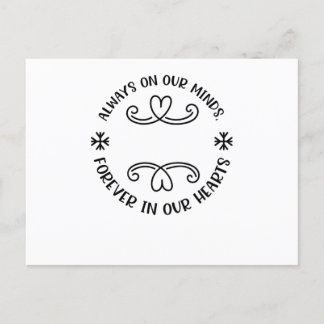 Carte Postale Faire-part Toujours dans nos esprits, pour toujours dans nos 