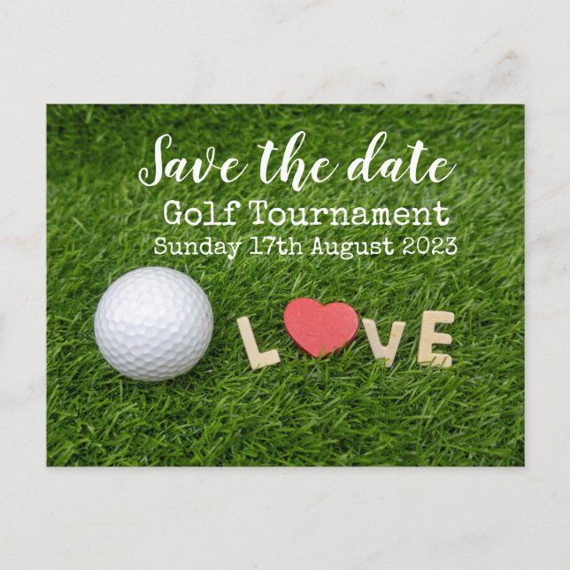 Carte Postale Faire-part Tournoi de golf à l'occasion de Golf Save the date (Devant)
