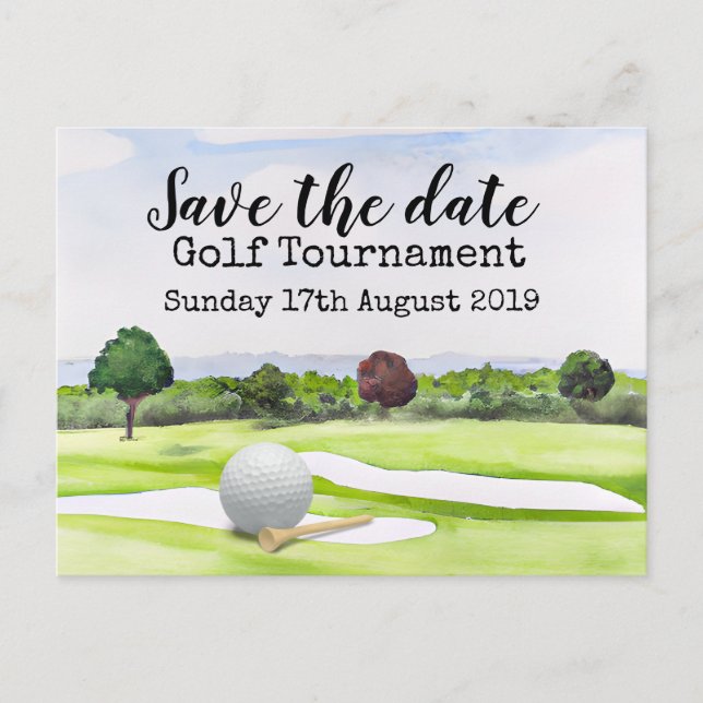 Carte Postale Faire-part Tournoi de golf à ne pas manquer  (Devant)